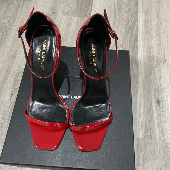 OPYUM SANDALS IN PATENT LEATHER WITH BLACK HEEL - Picture 4 of 10